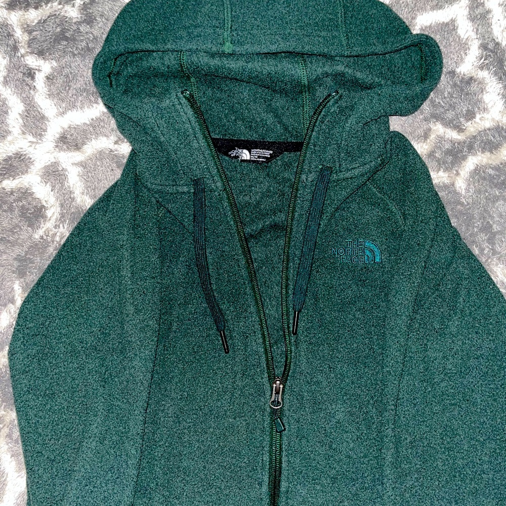 North Face green hoodie. Size M.